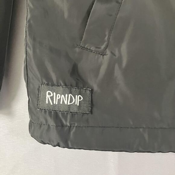 Ripndip Jacket Mens Small Black Coach Windbreaker Cat Graphic Streetwear Skate - Picture 5 of 13